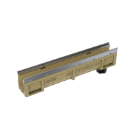 KE-100 Канал, H=200 mm, поц. ст., L=1000 mm,с щуц с клапа,  No. 010RV