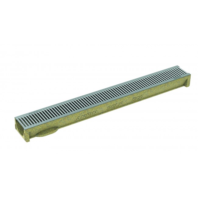 SELF ECO Канал, H=80 mm, L=1000 mm, решетка, A15, поц. ст., Heelguard SELF ECO Канал, H=80 mm, L=1000 mm, решетка, A15, поц. ст., Heelguard