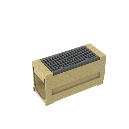 SolidBlock 100 Ревизионен елемент, H=240 mm, L=650 mm, решетка, F900, чугун, Oval Grip с напречни отвори SolidBlock 100 Ревизионен елемент, H=240 mm, L=650 mm, решетка, F900, чугун, Oval Grip с напречни отвори