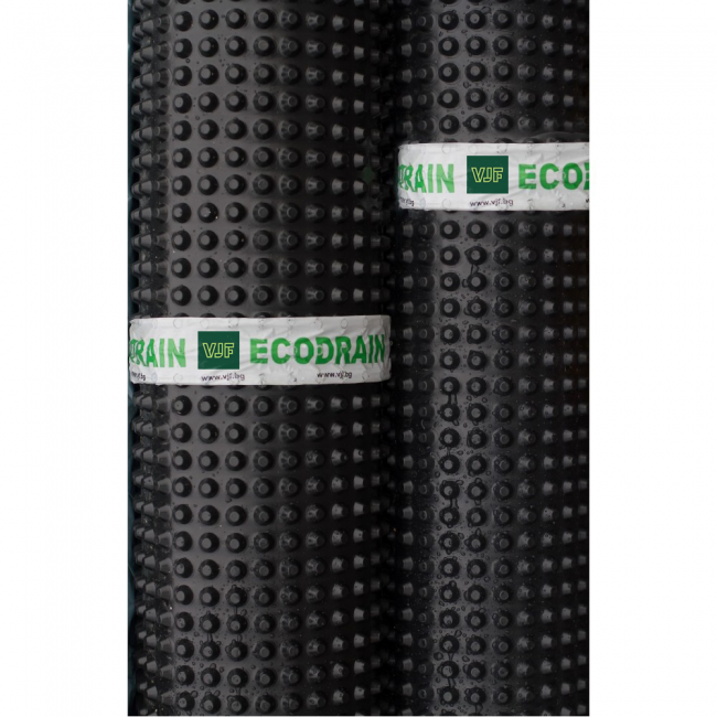 EcoDrain Дренажна мембрана 400 гр 2x20 EcoDrain Дренажна мембрана 400 гр 2x20