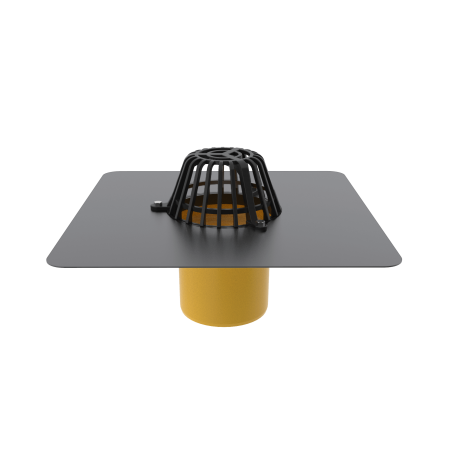 EcoDrain Tech PVC Воронка вертикална PU с интегрирана пола от PVC D 50