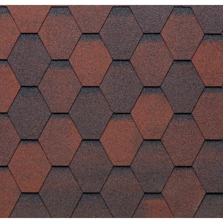 Тегола ECO ROOF HEXAGONAL shaded red
